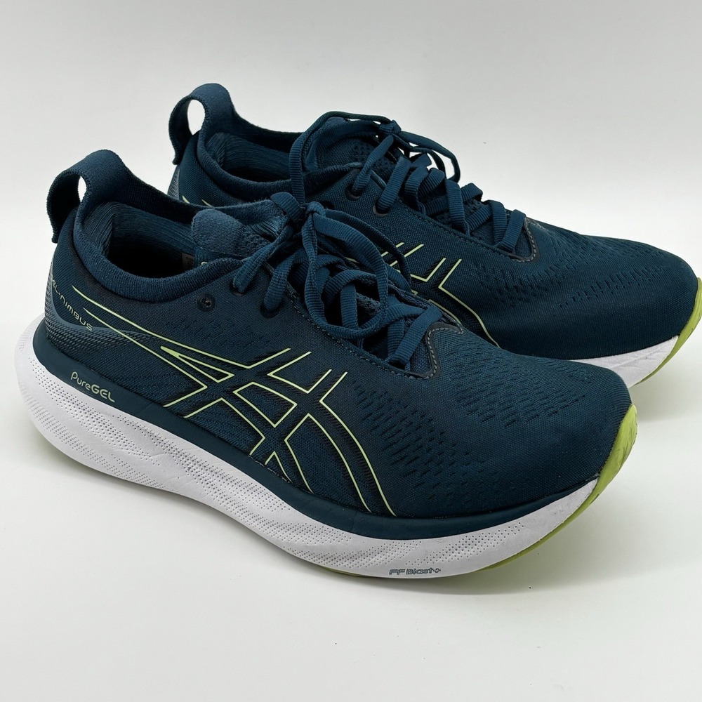 Asics Running Shoes Gel Nimbus Women 8.5 Green Jogging Walking Trainers Gym
